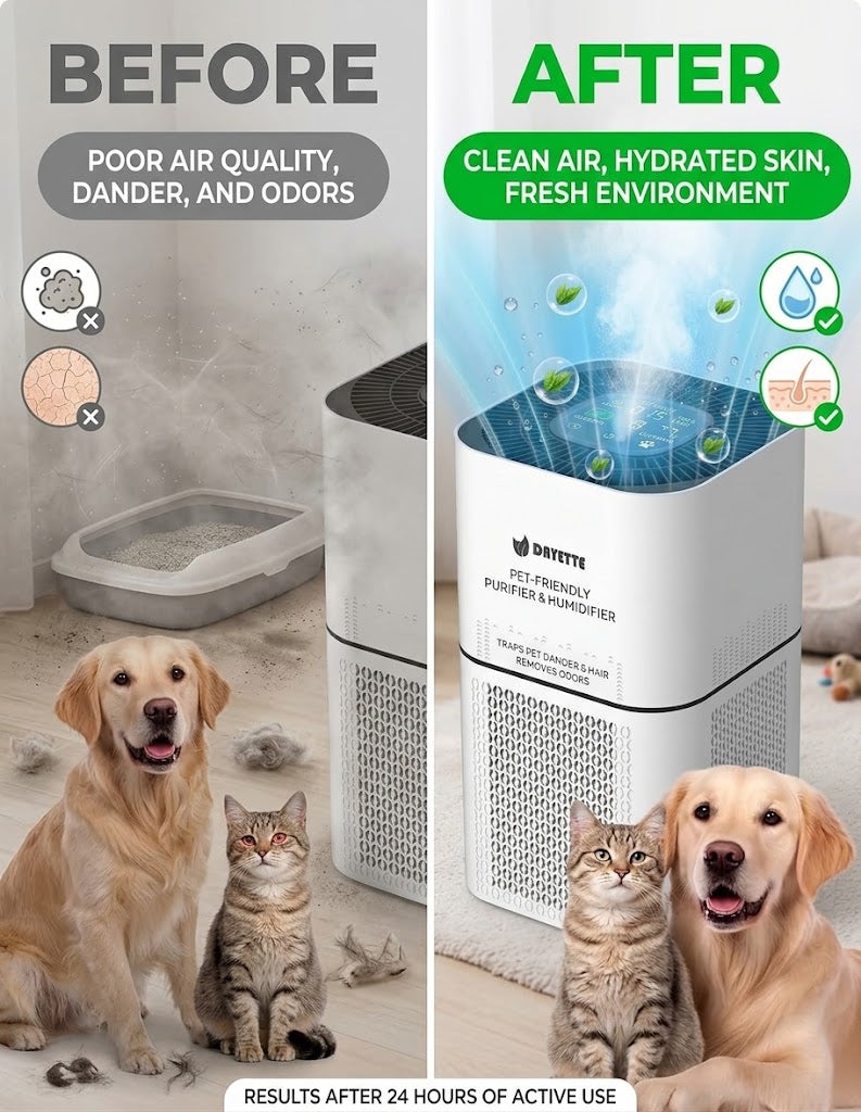 EverNuzzle™ Pet Air Purifier – True HEPA Filter for Pet Dander, Odor, Hair & Allergens